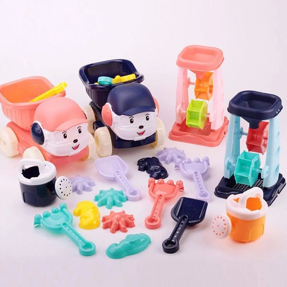 Baby Beach Sand Toys Set with Car, Shovel & Sprinkler Tools